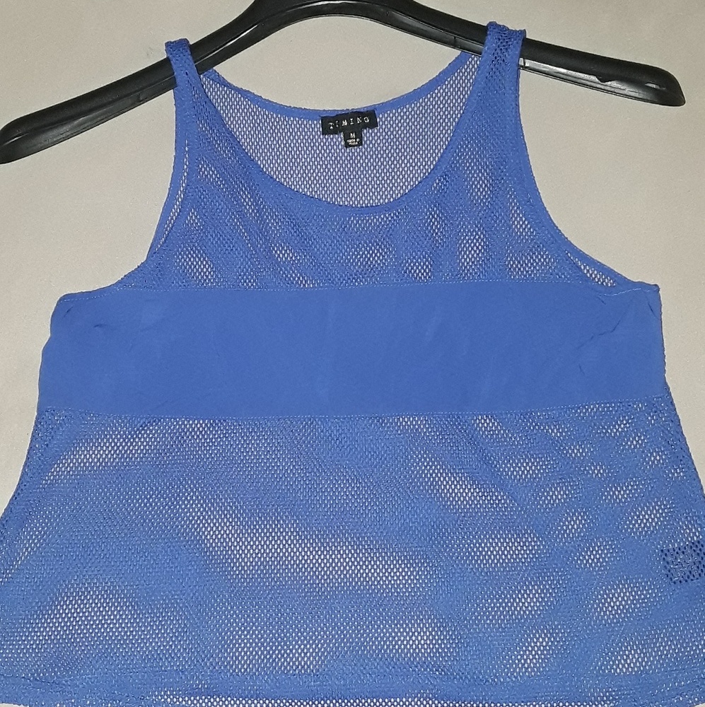 Mesh Royal Blue Shirt